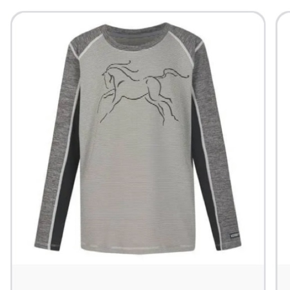 Kerrits Kids First Pass Base Layer Top, Gray size XL (16)